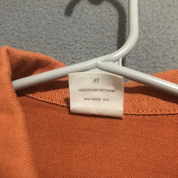 Girls Rust Color Jean Jacket - Picture 2 of 4